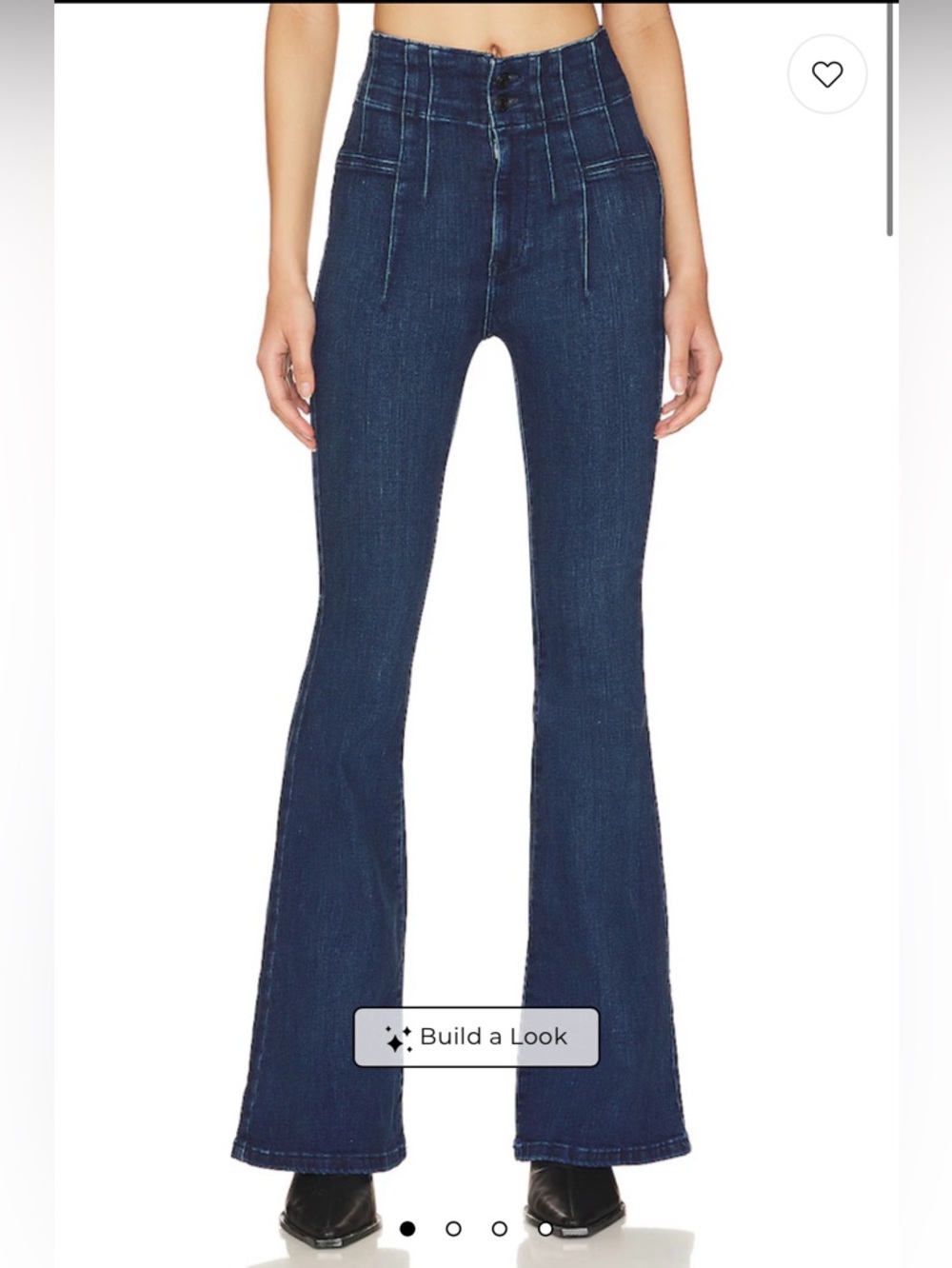 We The Free by Free People Jayde Flare Jeans Night Sky Size 27 Stretchy Tall